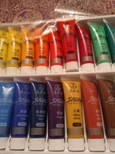 Pintura acrílica profesional de 12/24 colores 15ml tubos pintura de dibujo pigmento cuadro de pared pintado a mano para artista DIY