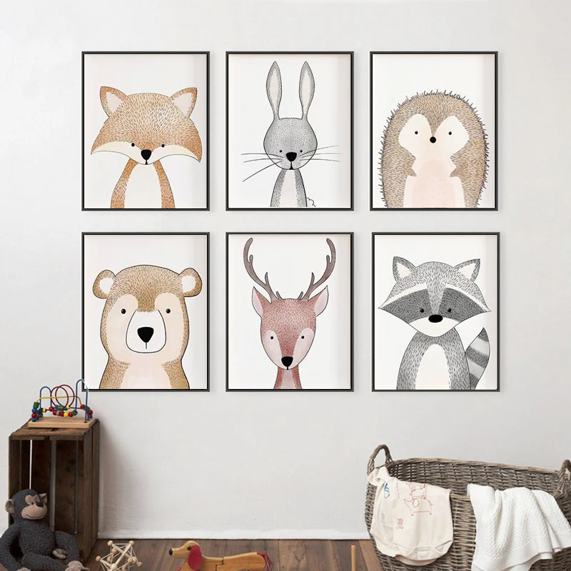 Woodland Inspirational Canvas Prints Nursery Decoration