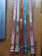 Collar personalizado con hebilla para perros y gatos, Collar personalizado con letras y diamantes de imitación para perros pequeños y medianos