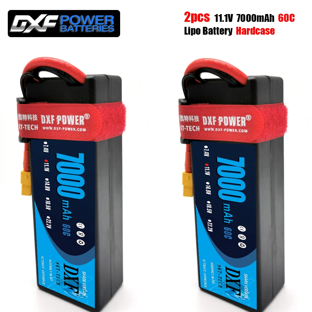 Batería Lipo DXF 3S 11,1 V 5200mAh 7000mah 6500mah 50C 60C 80C100C 120C 160C para modelo RC, coche, barco, camión, Buggy, 2 uds.