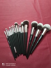 Sywinas brocha maquillaje set 15 piezas Kit de herramienta brochas de maquillaje de pelo sintético natural negro de alta calidad brochas maquillaje profesional