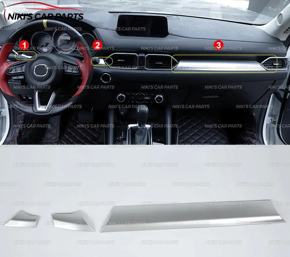 Накладки на переднюю панель для Mazda CX5- пластиковая формовка из АБС украшение Тюнинг Автомобиля
