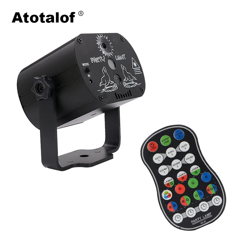 

Atotalof 60 Patterns Sound Party Lights Mini USB Laser DJ Disco Light LED Stage Lighting Effect for KTV Home Bar Club Birthday