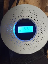 ANPWOO 2 en 1 pantalla LCD de monóxido de carbono y de humo Detector de Combo de la batería operado de alarma de CO con LED luz intermitente de sonido de advertencia