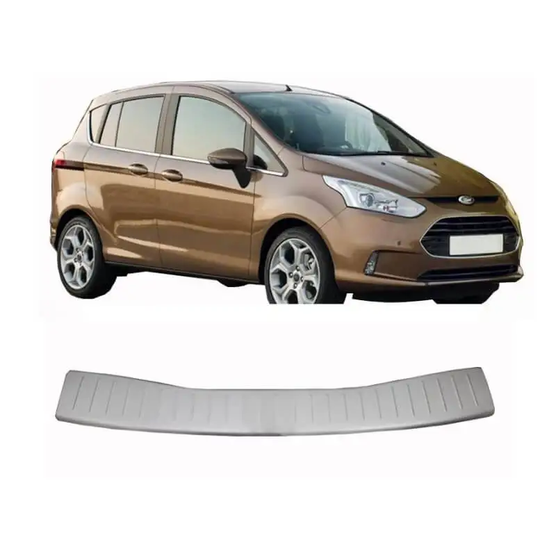 

Chrome Rear Bumper Protector Sill Scratch Guard Cover Stainless Steel fits Ford B-Max 2012-2017