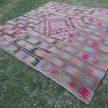 Винтажный английский Boho ковер 9'2'' X 9'2''/280x280 см
