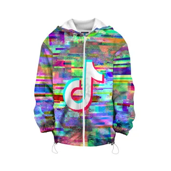 

Детская куртка 3D «TIKTOK» для мальчиков и девочек, Комфортная куртка с рисунком