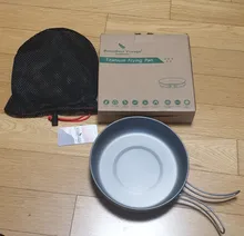 Frying-Pan Tableware Griddle Skillet Boundless Voyage Titanium Outdoor Camping Ultra-Light