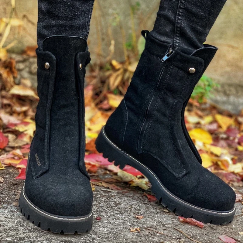 Chekich Boots for Men Boot Men's Winter Shoes Fashion Snow Boots Shoes Plus Size Sneakers Ankle Men Shoes Winter Boots Footwear Men Basic Boots Shoes Men 2020 Spring Fashion Winter Boots For Men Zapatos Hombre CH027