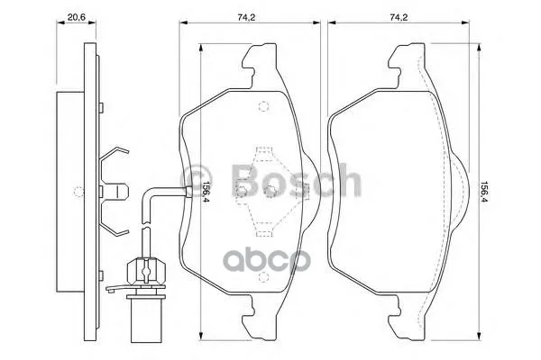 Тормозные Колодки 0986494035 Bosch арт. 0986494035