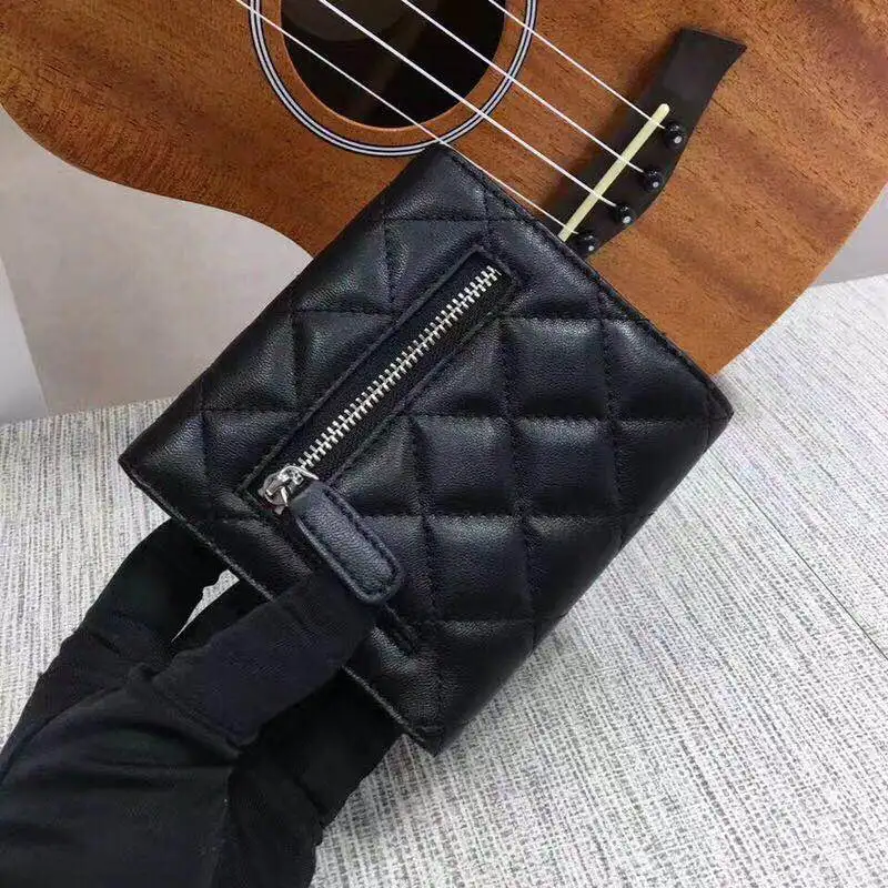 Высокое качество Модные женские короткие кошельки с застежкой кошельки для женщин из черной кожи овчины - Цвет: Прозрачный