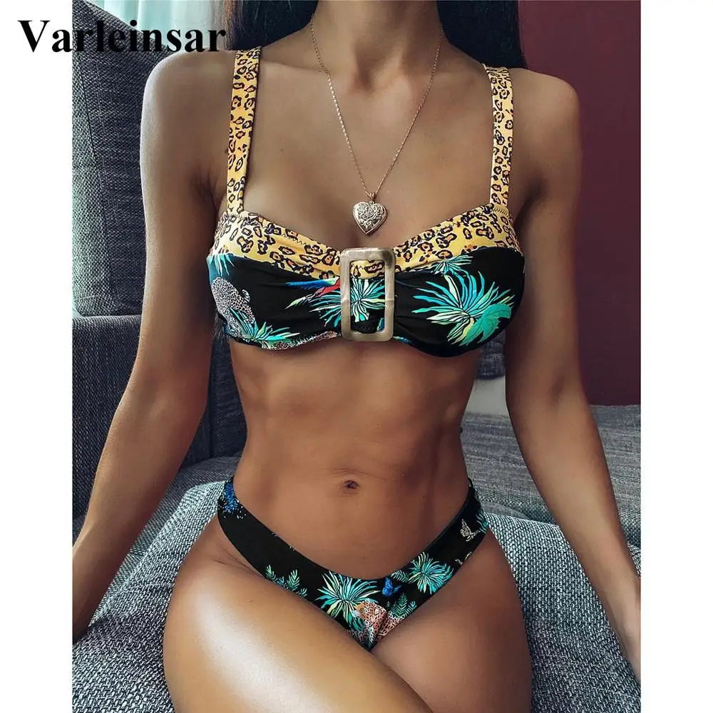 Новинка 2020 сексуальное бикини с принтом Женская купальная одежда женский