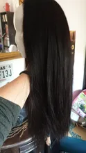 Sin costuras Yaki recto pelucas delanteras de encaje Color Natural Sintético pelucas de diadema fácil desgaste resistente al calor de fibra de cabello para las mujeres negras