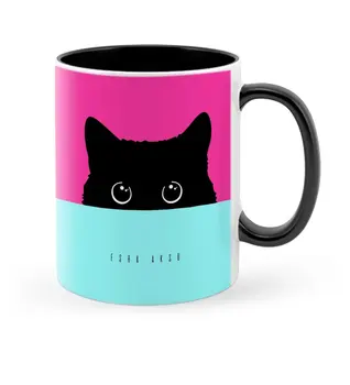 

Personalized Black Kitty Cat Black Mug Cup-2