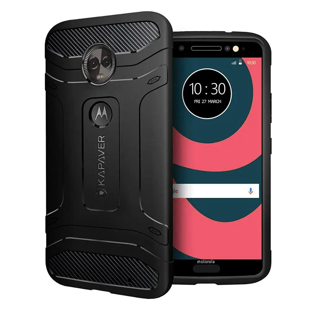 

KAPAVER® Slim Rugged Shock Proof Bumper Armor Back Cover Case for Moto G6 Plus Case