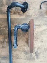 Roller Paper-Holder Storage-Shelf Toilet Iron-Pipe Restroom Wall-Mount Wood Industrial