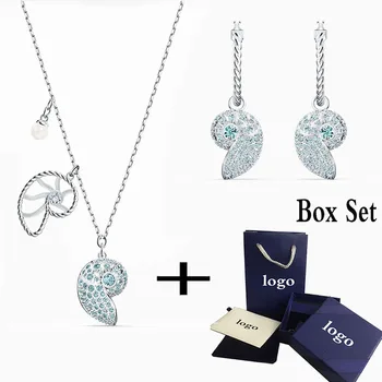 

SWA2020 New Fashion Classic Sea Blue Shell Nautilus Pierced Necklace Original Send Girlfriend Exquisite Romantic Birthday Gift