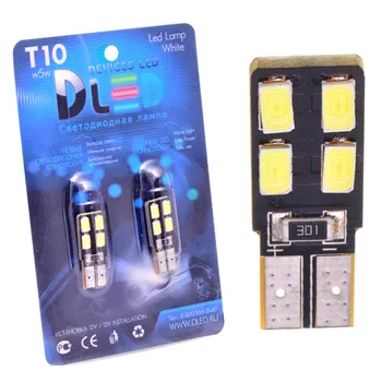 

1pcs LED Car Lamp T10 - W5W - 4 SMD 5630 односторонняя (with a trick)