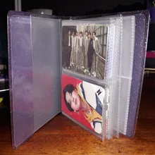 64 tarjetas de capacidad Mini titular carpetas álbumes con bling funda transparente para 6*6*9cm juegos tarjeta multifunción manga titular