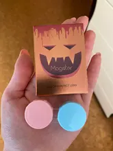 Lentes de contacto para Cosplay, lentillas de Color rojo y blanco para ojos de Halloween, 1 par