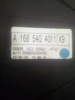 

A1685404011K9 Box Instruments Mercedes Class TO (bm 168) Mercedes-Benz Bm 168 Serials Class-A *