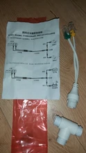 Divisor POE 2 en 1, conector de cableado de red, cabezal de conector RJ45 de tres vías para instalación de cámara de seguridad