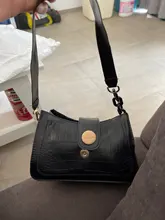 Bolso de mano con estampado de cocodrilo para mujer, bolsa de hombro pequeña con cadena de Color caramelo, diseño a la moda, de cuero, para axila, 2020