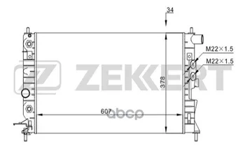 

Radiator OHL. DV. Opel Vectra B 95-zekkert art. mk-1516