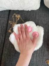 Bolso bandolera con cremallera y cadena con pata de oso para niña, monedero de felpa suave para niño pequeño, accesorios para bebé