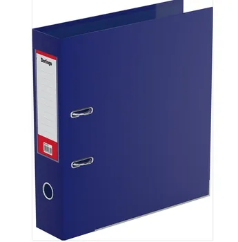 

Folder-registrar Berlingo with a pocket, 70mm, bottom metal edging, Blue