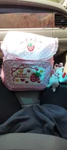 Mochila con bordado de fresa para niñas, Bolsa Escolar rosa, regalo de cumpleaños, 2020, dibujos animados japoneses nuevos
