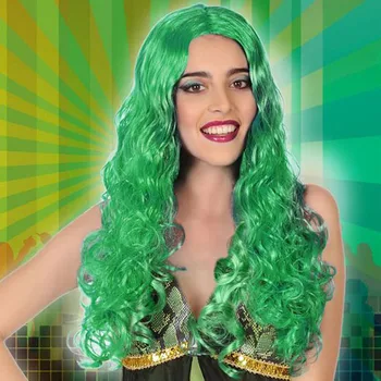

Curly hair wig Green