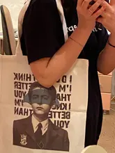 Bolso de hombro tipo paraguas para mujer, bandolera de moda de gran capacidad, bonito bolso de lona, cartera Vogue