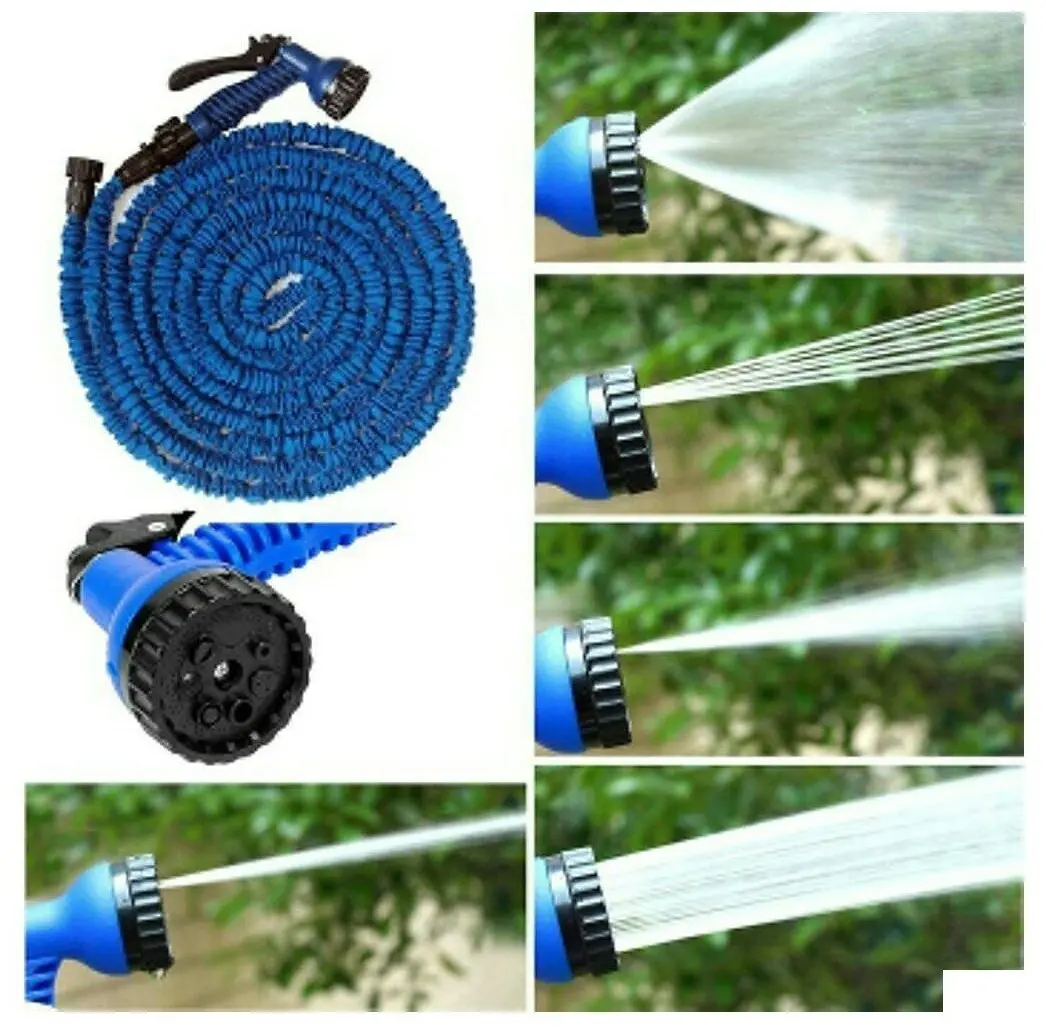 Tensile garden watering hose, flexible hose with spray gun, garden watering gun, lawn and territory