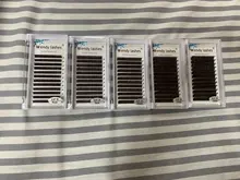 Extensiones individuales de pestañas postizas, 12 líneas de colores, ombré, verde, azul, marrón, visón de imitación, profesionales, herramientas de maquillaje