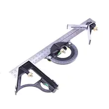 Règle de charpentier professionnel 300MM, outils combinés, règle d'angle carré, rapporteur en acier inoxydable, outil de mesure multifonction