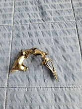 Anillo de doble dedo con armadura de nudillo para hombre, 1 unidad, Punk, gótico, Punk, Color plateado, anillos tipo fantasma