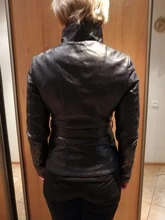 Jacket Short Turn-Down-Collar Spring Faux-Leather AORRYVLA Fashion Women New Length Slim-Style