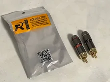 Conector RCA chapado en oro, adaptador de enchufe macho de vídeo/conector de Cable de Audio, 6mm, negro y rojo, superrápido, 2 uds./1 par