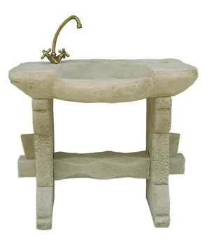 

Pile Sink Rustic for inner or outer in concrete-stone 90x55x88cm.