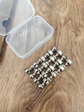 Proster-broches magnéticos de Metal de neodimio para oficina, 16 Uds., imán de acero inoxidable para nevera