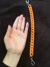 Bolso de hombro de plástico con correa acrílica para mujer, colores variados, 1,5 cm x 2cm