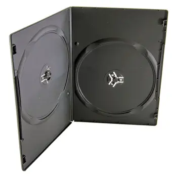 

Case for CD-DVD-BD | 2 discs | 7mm | Black | 100 pcs --- double slim case CD DVD BluRay Plastic Sorting