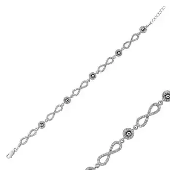 

KUTAYDAN 925 Sterling Silver The Genres Change Infinity ladies Bracelet