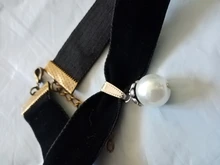 Gargantilla de encaje de terciopelo hecha a mano para mujer, Collar Vintage para mujer, Collar de Torques, joyería de cuello negro bohemio Stretch Yin Yang, abalorio gótico Punk