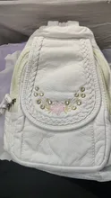Mochila de cuero para mujer, morral escolar de alta calidad, color blanco nuevo, para chicas adolescentes, de viaje, 2020