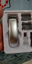 Kemei-Mini Afeitadora eléctrica portátil para hombre, maquinilla de afeitar Máquina para cortar cabello Barba, 3 peines