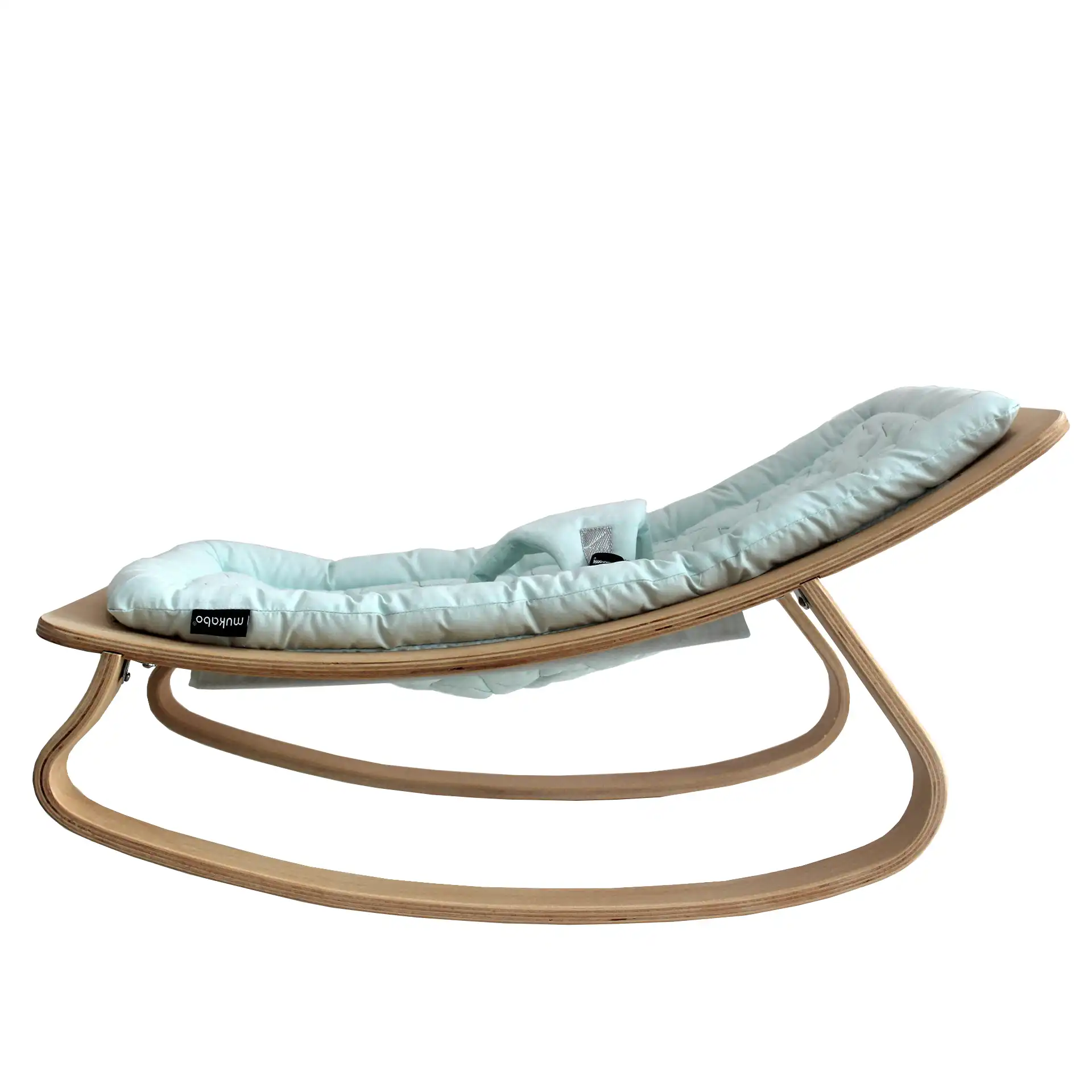 natural wood baby rocker