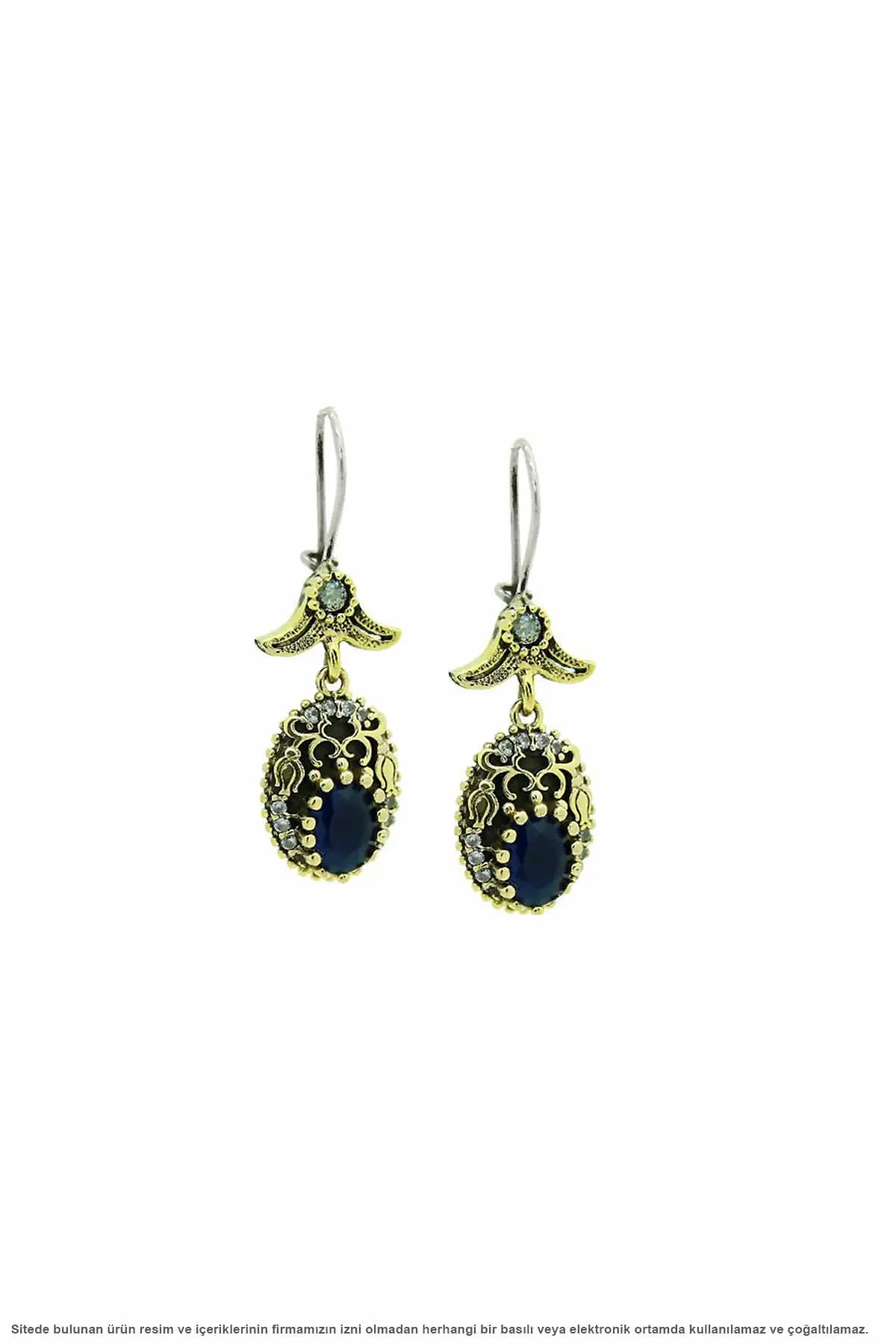 

Stem Sapphire Cubic Zirconia Tulip Themed Silver Lady Earrings