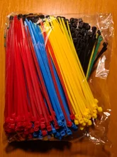 Cable-Organizer Wire-Strap Zip-Ties Ties-Color Self-Locking-Cable Velcro Plastic Nylon